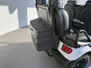 White Contender Sport 4 Lithium Golf Cart trunk